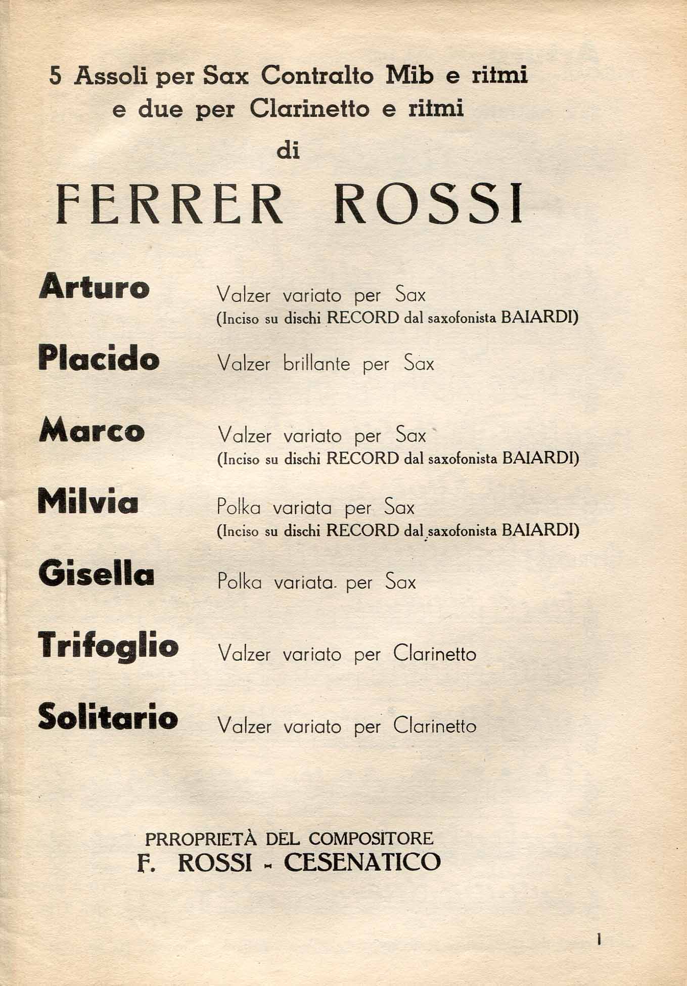 Arturo: valzer variato per sax